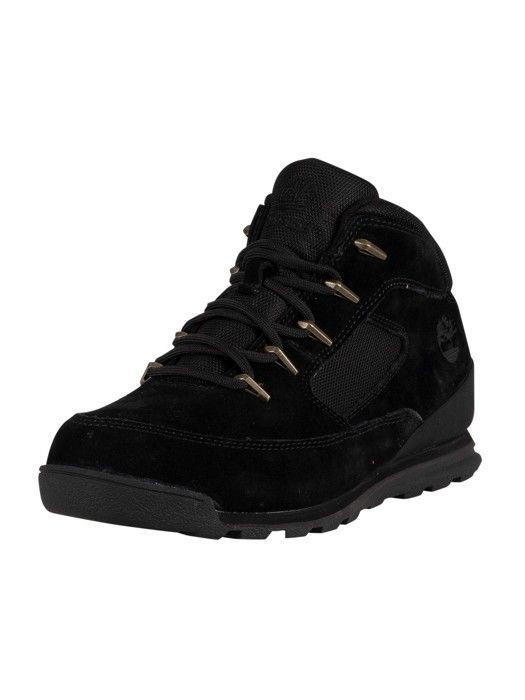 Bottes Homme Timberland Euro Rock Mid Hiker en Daim Noir - Lacets - Hauteur Moyenne