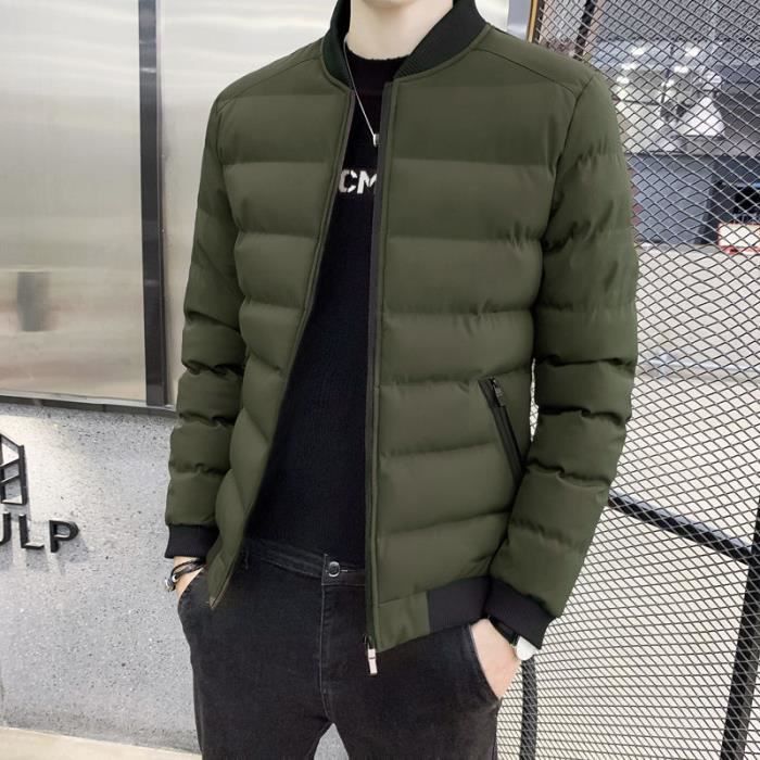 Veste de Baseball légère homme Streetwear mode coréenne manteau bombardier nouvelle tendance hiver 2022 army green Green - Cdiscount Prêt-à-Porter
