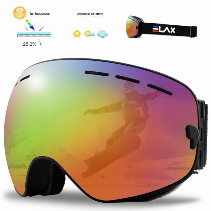 Masque - Lunettes de Ski pour enfants - Coupe-vent - UV400 - Anti-buée