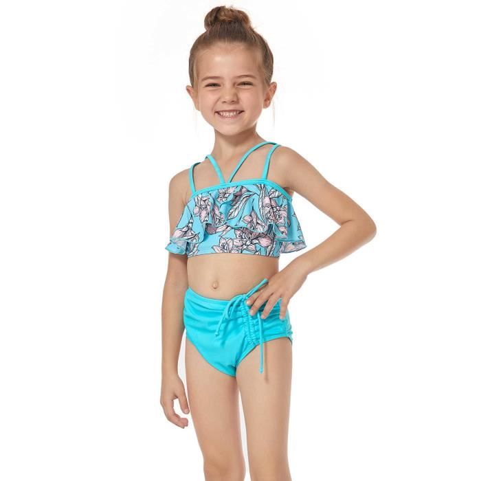 Maillot de Bain Filles Bikini Enfant Deux pi ces de Style de Hawai