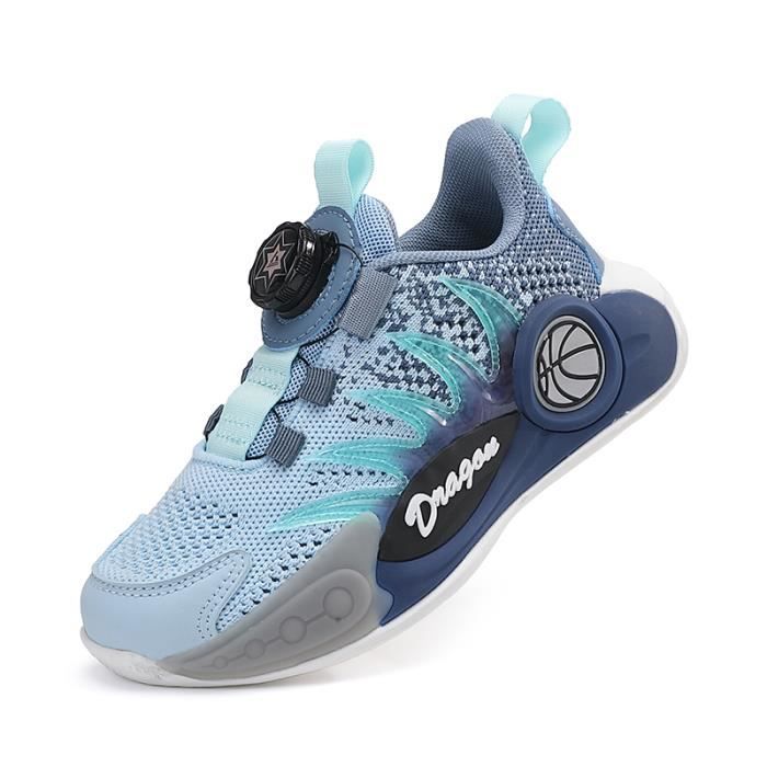 Mateju Chaussures Basketball Garçon Fille - Bouton Rotatif, Confortables Et Stylées Pour Enfants