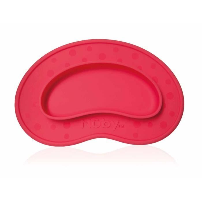 Nûby ID5342PINK Assiette Chauffante Avec Ventouse Pour Bébé Dès 3 Mois - Rose