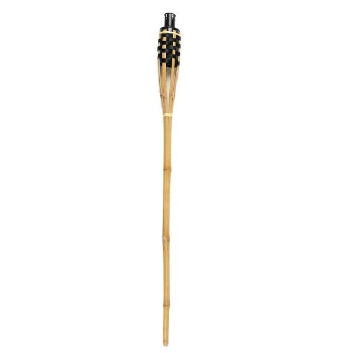 torche à huile en bambou "extérieur" 90cm noir - paris prix