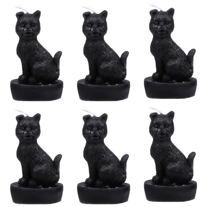 6pcs Bougies Chat Noir Bougie Fantome Pour La Decoration De Maison Bougie Hors Anniversaire Cdiscount Maison