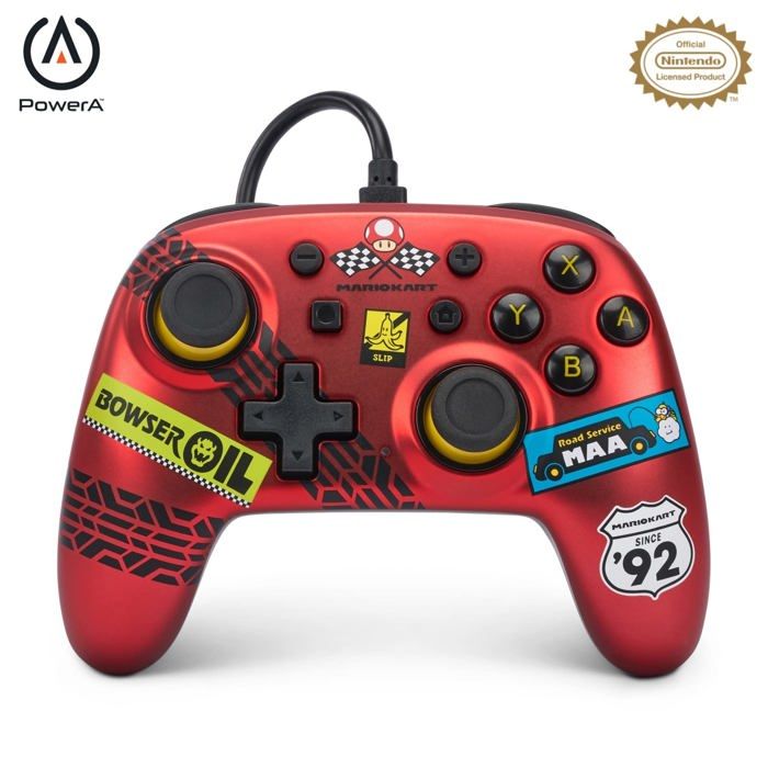 Manette filaire améliorée PowerA Nano Mario Kart pour Nintendo Switch