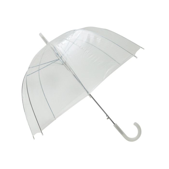 Parapluie Transparent Avec Finition Blanche - Unisexe - Neuf Avec Étiquettes