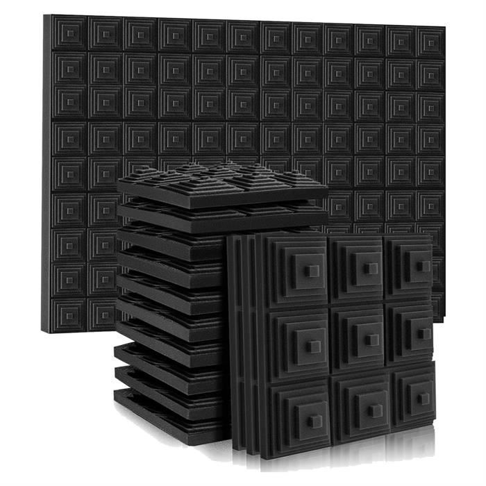 Panneaux Acoustiques Soundsbay - Lot De 12, 30x30x5 Cm - Absorbant Bruit Studio, Bureau & Home Studio