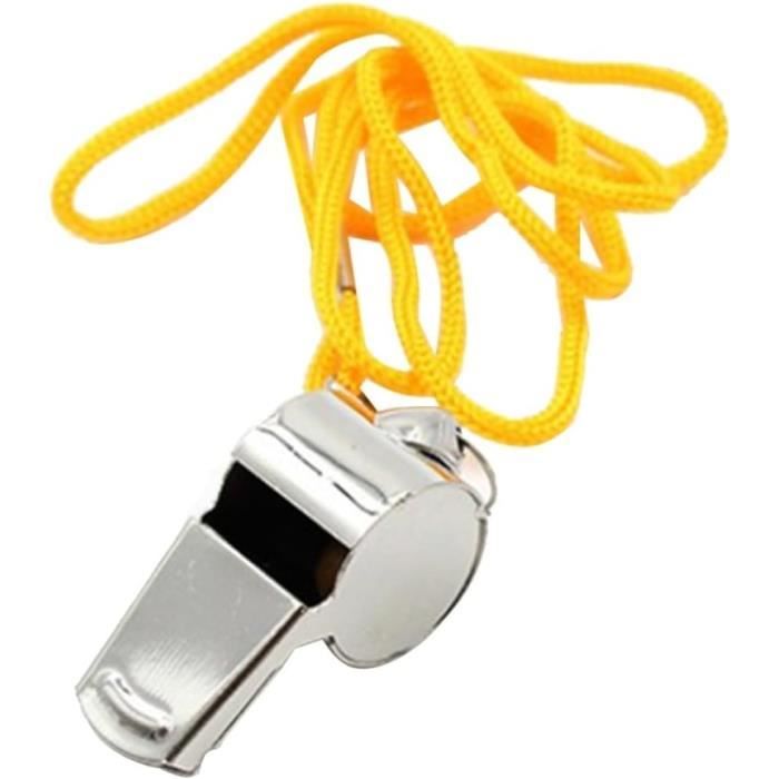 4 Sifflets De Survie Métal Avec Porte-clés - Urgence, Randonnée, Camping - Étanche, Sans Pièce Mobile - Or, Argent, Noir