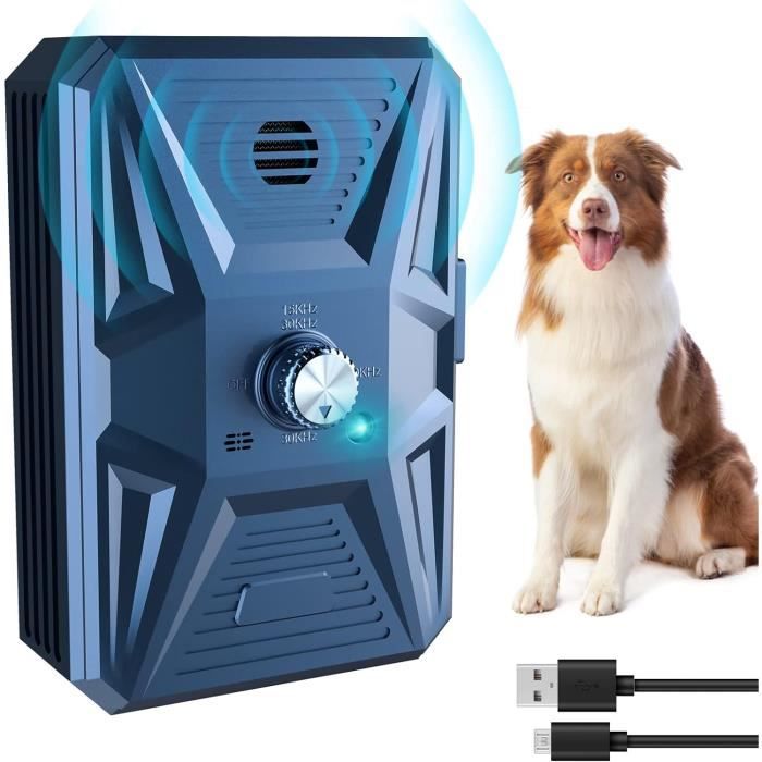 QueenMew Dispositif Antiaboiement, 3 dispositifs de Dissuasion à ultrasons pour Chiens à
