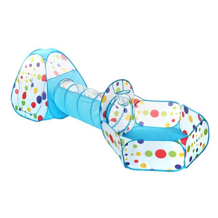 3en1 Tente De Jeu Tunnel D Activite Rampante Enfant Piscine Pliable Cloture De Boules Jouet Interessant Cadeau Bebe 0 3 Ans Bleu Cdiscount Jeux Jouets