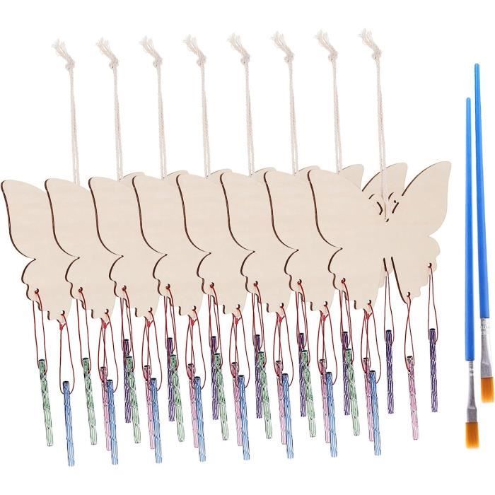 24 Pcs Fer à Cheval En Bois – Kit DIY Carillon à Vent Créatif & Décoratif