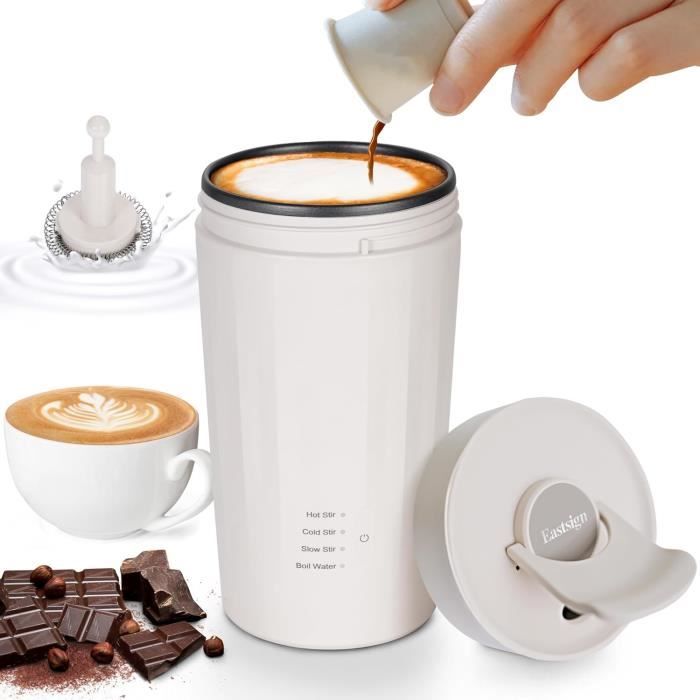 Mousseur à Lait électrique USB Rechargeable - Pour Latte, Cappuccino, Chocolat Chaud - Puissant Et Portable