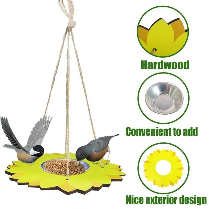 YOSOO Mangeoire à oiseaux Mangeoire solaire pour oiseaux , mangeoire  d'extérieur pour graines d'oiseaux avec animalerie produits - Cdiscount
