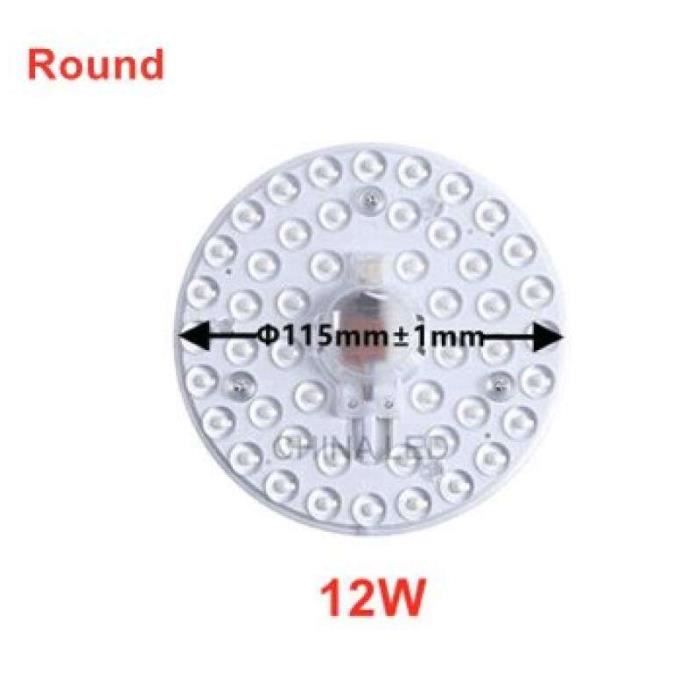 Panneau d'anneau LED circulaire, source de lumière blanche, puces SMD2835,  panneau de plafond carré rond, panneau de lampe circulaire, AC 220V, p1,  12W, 24W, 36W - AliExpress