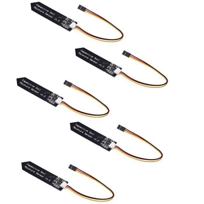 Capteur D'humidité Sol Capacitif DollaTek 3pcs - Pour Arduino Et Raspberry Pi - Résistant à La Corrosion - Jardinage Connecté