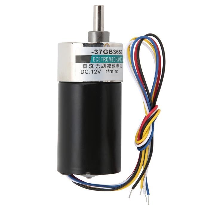 Motoréducteur DC 12V - 400-500 Tours/Min - Arbre Sortie 6x15mm - Modèle CC37R - 8