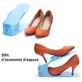 Lot de 4 Pcs Présentoir Chaussures en Plastique Mini Etagère Rangement Chaussure ajustable  - Couleur Aléatoire-1