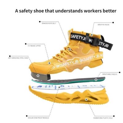 Bottes de travail d'hiver sécurité bout en acier hommes baskets Anti-smash  hommes chaussures Anti-crevaison bottes de travail hommes chaussures de