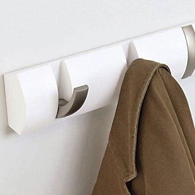 Porte-manteau Mural Avec 3 Crochets Rétractables, Rail à Crochets En Aluminium Peu Encombrant Pour Entree Salle De Bain Chambre Et Bureau Bois 94015312