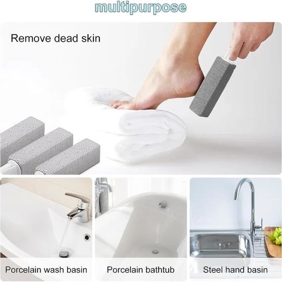 Gris,4 ArticlesPierre D'argile De Nettoyage, Pierre Abrasive Crepiere, Pierre Ponce WC, Réutilisable Bloc De Pierre Ponce De Nettoyagepour Cuisin | Leroy Merlin