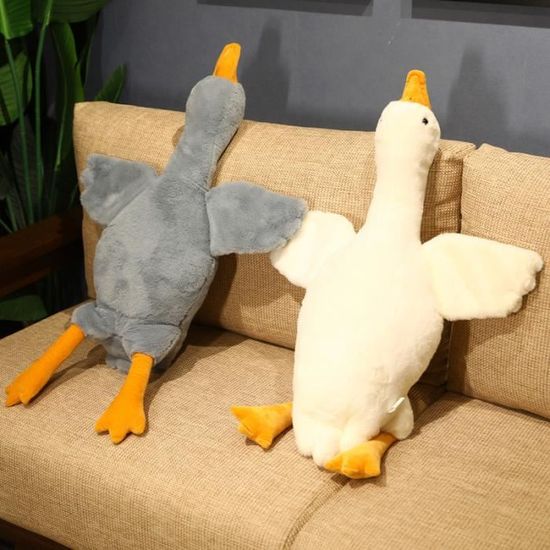 Peluche Oie Géante 50 Cm – Oreiller Doux, Cadeau Enfant, Jouet Compagnon