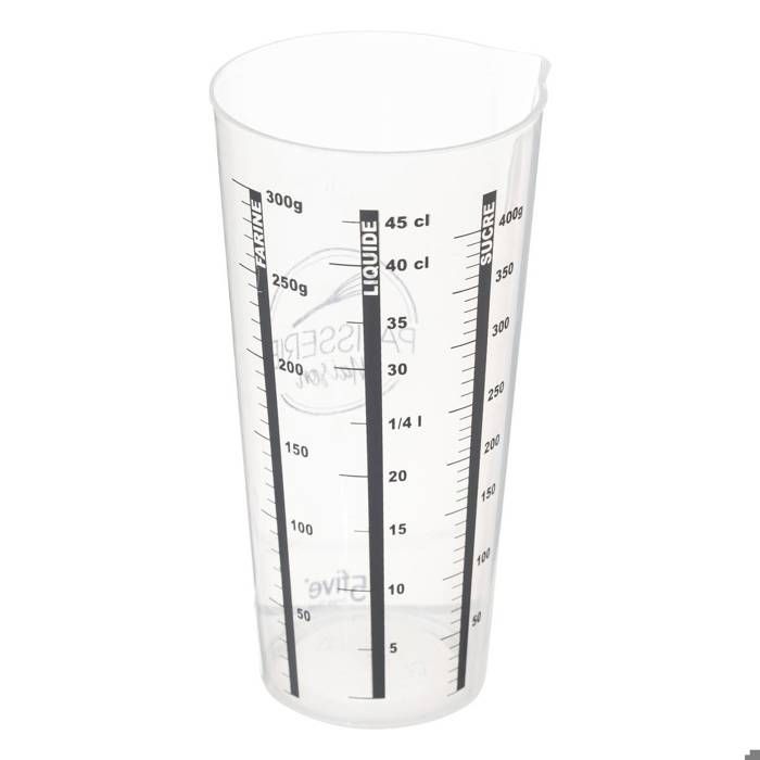 Lot De 2 Verres Doseurs Inox 500 Ml + 1000 Ml - Avec Graduations Ml/oz, Bec Verseur Et Poignée - 3