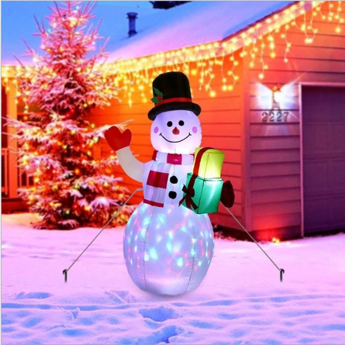 Sapin de Noël gonflable - QQMORA - 240 cm - Multicolore - LED économe