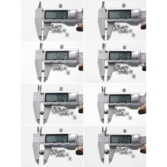 Kozelo Lot de 10 billes de précision en acier carbone pour