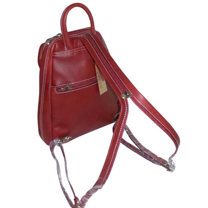 Katana - Sac à dos en cuir gras M - chocolat - 2346