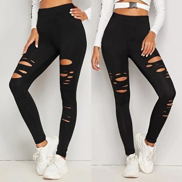 Legging sale noir troué