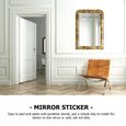 2pcs décoratifs de miroir léger décorateurs stickers - lettres adhesives decoration murale - tableau - cadre photo - sticker-2