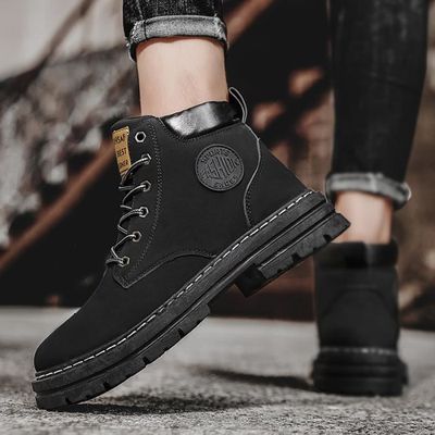 Bottes homme Noir Lacets Semelle caoutchouc Collection Automne Hiver Printemps Noir Cdiscount Chaussures