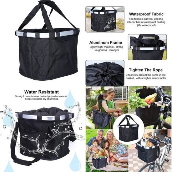Vélo Panier Pliable vélo Guidon Panier dégagement Rapide Vélo Chien Chat Sac de Transport Vélo Vélo Panier Pliable vélo Guidon Panier dégagement Rapide Vélo Chien Chat Sac de Transport Vélo
