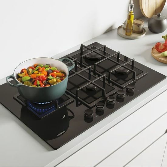 Plaques de cuisson Encastrable Sublime Pro 5 foyers à gaz Noir - ROSIERES -  RVG74WBSB 