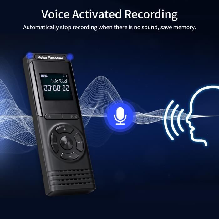 Enregistrement Vocal, Enregistreurs Audio Enregistrements à Commande Vocale  Réduction Intelligente Du Bruit Enregistrement Stéréo Pour La Musique 