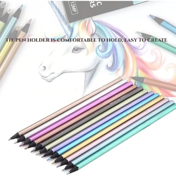 12 couleurs Dessin Crayons de couleur en bois Coloriage Set Non-toxiques  pour Etudiants - Cdiscount Beaux-Arts et Loisirs créatifs