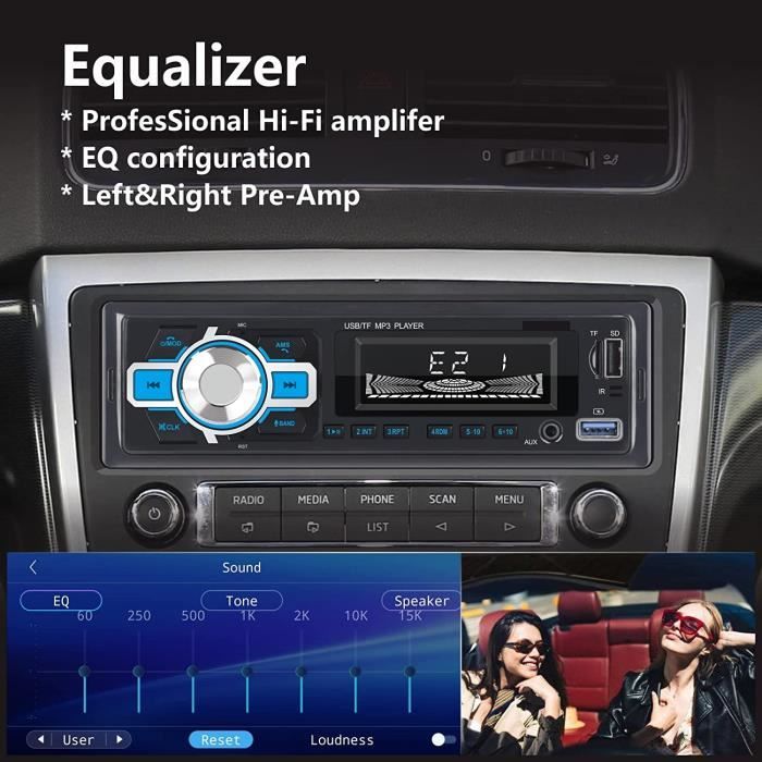 Letouch Autoradio Bluetooth Stéréo GPS 1Din 7'' Écran Auto Rétractable  Tactile 1080p Radio FM/AM/MP3/SD/USB+Caméra de Recul - Cdiscount Auto