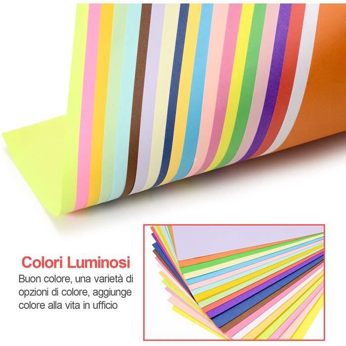 20 feuilles papier à dessin et papier cartonné A4 130g/300g couleurs pastel  : Chez Rentreediscount Fournitures scolaires