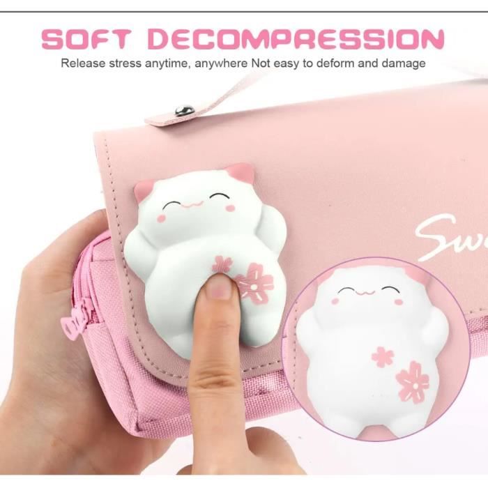 ATBUSS Lot De 2 Trousses à Crayons En Cuir Avec 2 Poches Pour