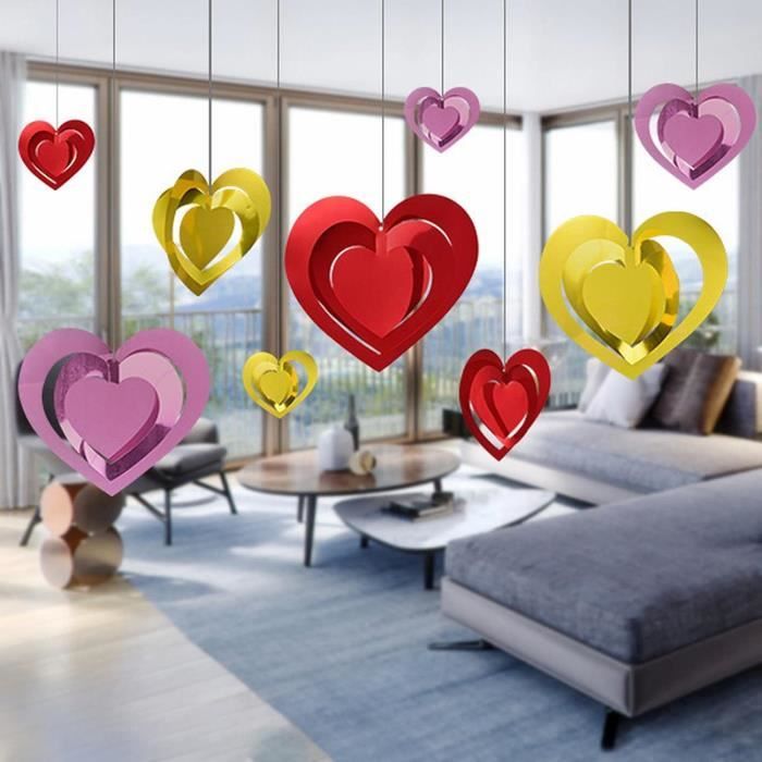 Guirlande Mariage Cœurs Blancs – 52 Pieds (16 M), Papier Durable – Décoration Saint-Valentin, Anniversaire, Jardin