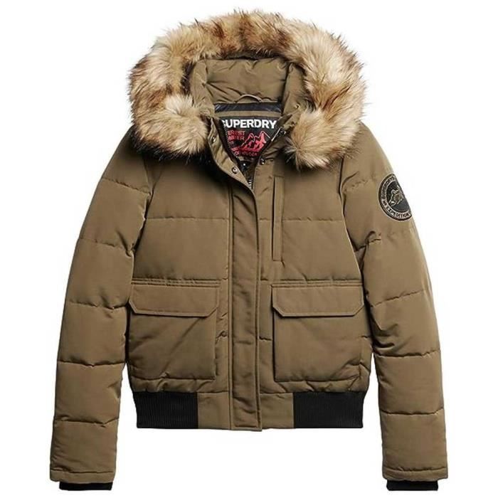 Doudoune bomber Everest Superdry Veste Femme Vert Olive