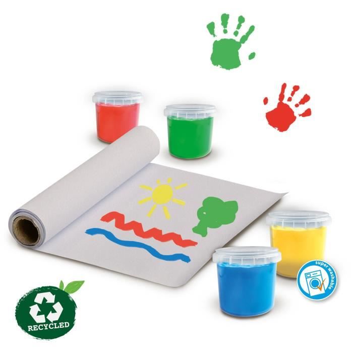 Kit de peinture au doigt SES CREATIVE Eco - 100% recyclé pour bébé -  Cdiscount Jeux - Jouets