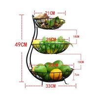 Bol à Fruits 3 Niveaux KMQRDZi En Bois Et Plastique - Corbeille À Fruits Peu Encombrante Vert