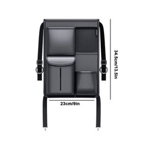 Organisateur De Siège Auto Luxja - Sac De Rangement Avec Poches - Pour Ordinateur, Téléphone, Affaires - Noir