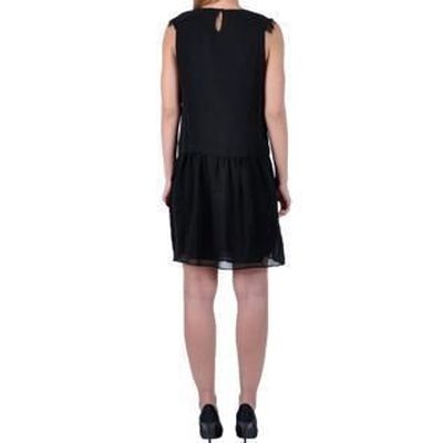 Robe Noire Droite - Taille M, Manches Courtes Froncées - GOOD LOOK Neuve Sans étiquettes, Idéale Travail