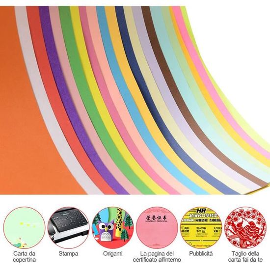 200pcs Feuilles de Papier Coloré, A4 70 g-m2 Origami Couleurs, 20 Couleurs  Assortiment De Papier Pastel Cartonné Pour Enfants, A69 - Cdiscount  Beaux-Arts et Loisirs créatifs
