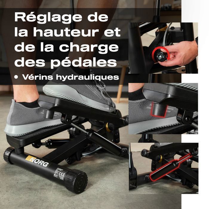 Stepper D'exercice Hop-Sport HS-055S Noble Swing Avec écran LCD Et Guidon - Neuf - Fitness à Domicile
