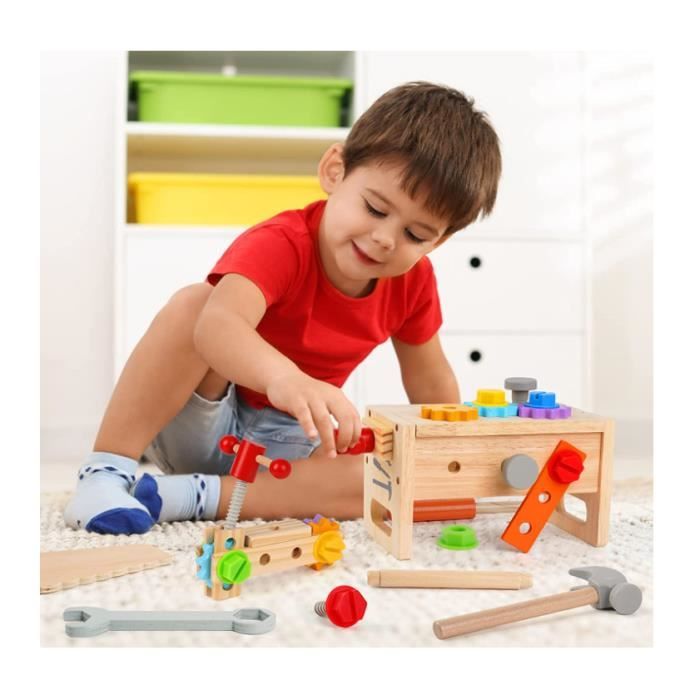 KEENSO Jeu de thé en bois pour enfants - Set de thé pour filles - Jouet