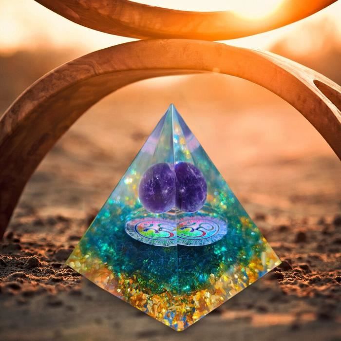 1pc Pyramide D'orgonite Arbre De Vie Pierre Naturelle Cristal