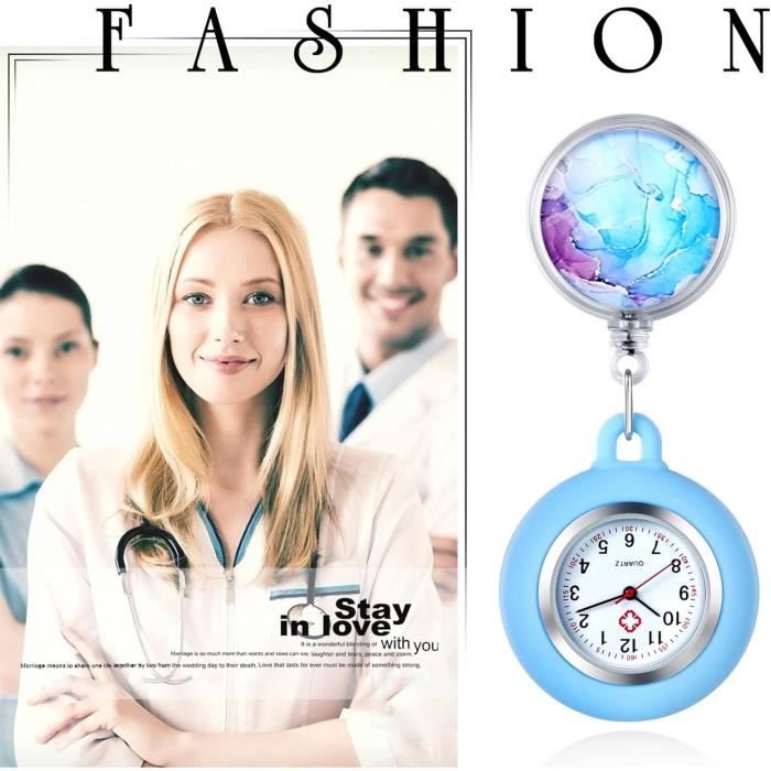 Montre Infirmi re En Silicone R tractable Avec Motif De Ciel toil Revers Pour M decin Infirmi re Et Infirmi re tui En Si u8673